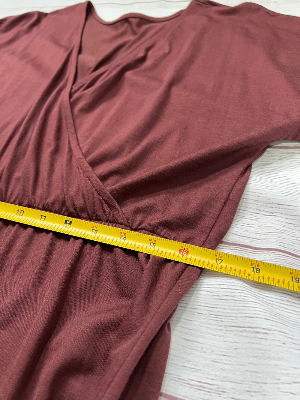 Wool& Brooklyn Reversible Dress - Large LONG - merino wool Redwood short sleeve - Picture 10 of 12